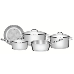 Jogo De Panelas Tramontina Solar Aço Inox Fundo Triplo 5 Peças Indução