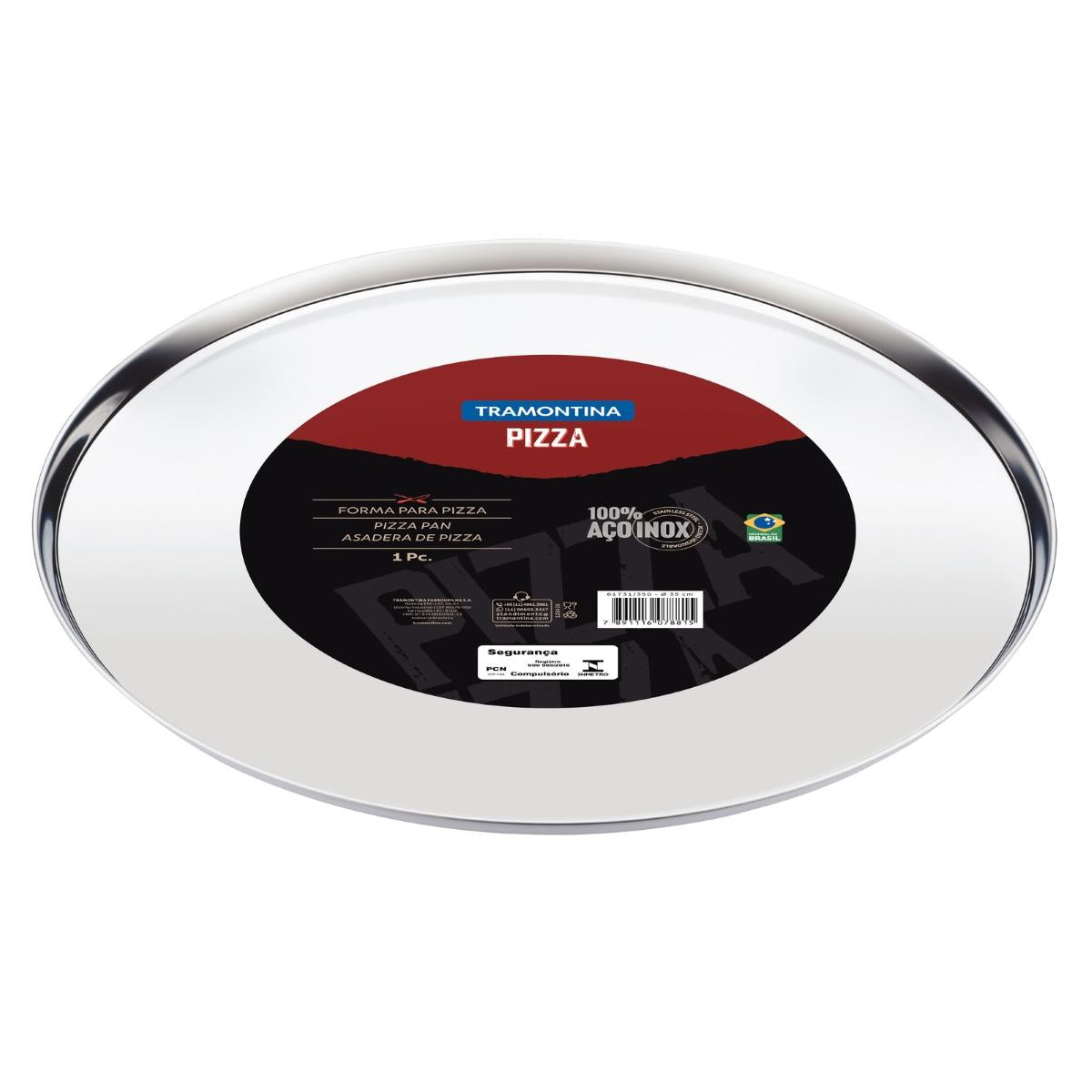 Forma Para Pizza Tramontina Service Aço Inox 30 Cm Assadeira Profissional Resistente Alta Qualidade