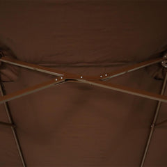 Ombrellone Retangular Oversize 4,50m x 2,65m Marrom Bel Alumínio Central Manivela FPS 60 Quiosque