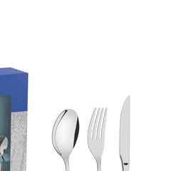 Faqueiro Tramontina Cosmos 30 Peças Aço Inox Com Facas De Churrasco Brilho E Fosco