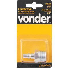 Conector Macho Rosca 1/4x1/2" com 1 peça  - Vonder