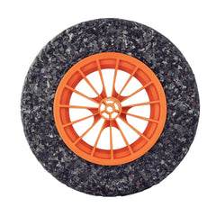Pneu Maciço Tramontina 358mm 75mm Carrinho de Mão com Roda e Bucha Plástica Laranja