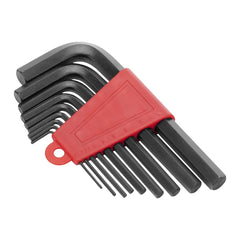 Jogo De Chave Allen Curta 1,5 - 10mm Crv 9 Peças Oxidado Preto Mtx 112269