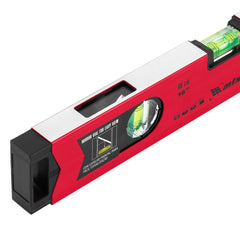 Nível Alumínio Reforçado 3 Bolhas + Espelho 400mm 16pol MTX 347049 Precisão ±0.5mm/m