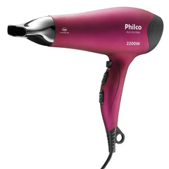 Secador de Cabelos PH3700 Pink 2200W Philco Com Bocal Difusor Cabo 1,9M 127V