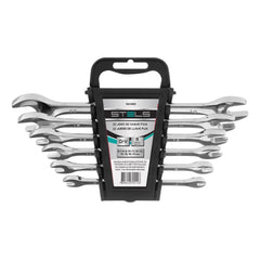 Jogo de Chave Fixa Cromo Vanádio 6x7 a 16x17mm 6pcs Stels 1523655 CrV 45HRC