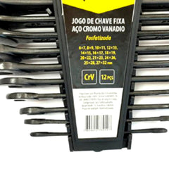 Jogo de Chave Fixa Cromo Vanádio Fosfatizadas 6-32mm 12 Peças Sparta 1496555