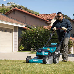 Carrinho Cortador de Grama 480Mm Sem Fio 40V Com 2 Baterias Carregador LM001GT201 220V Makita
