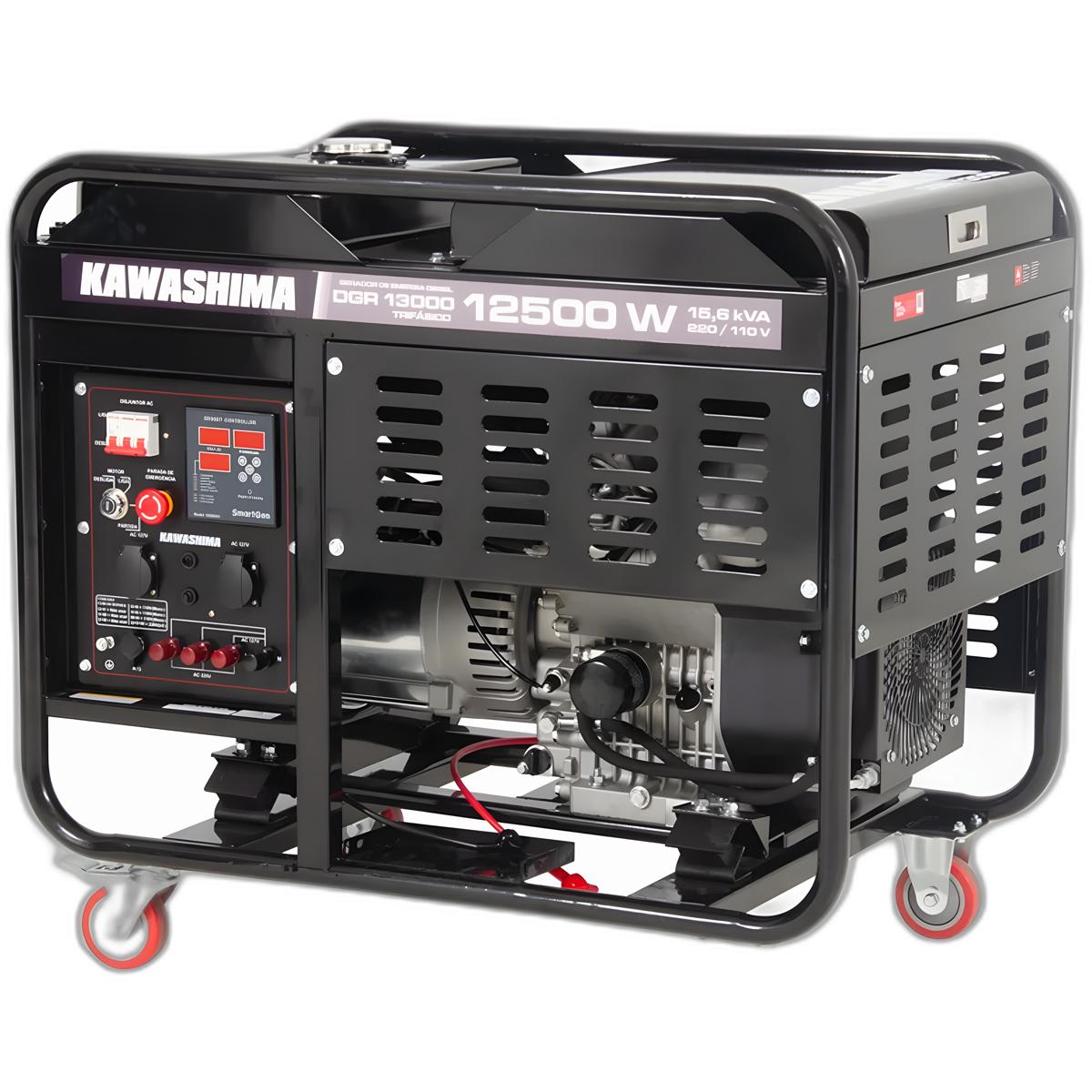 Gerador à Diesel Dgr-13000 Trifasico 220V 12,5Kw Kawashima