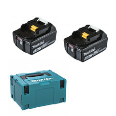 Lixadeira Orbital Sem Fio 18V Com 2 Baterias Carregador Saco Coletor Maleta Mak-Pac DBO380RTJ Makita
