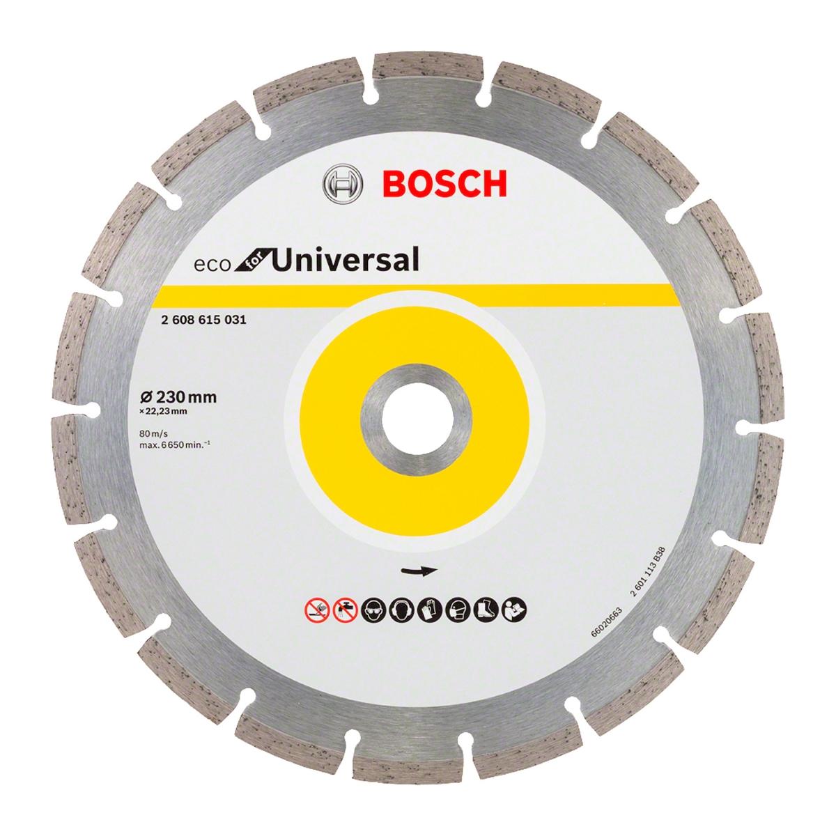 Disco Diamantado Bosch Eco 230X22,23X2,6X7mm 10Pçs