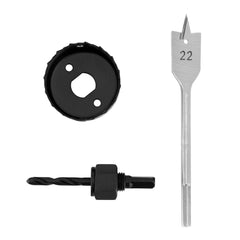 Jogo Instalação Fechadura 22mm - 54mm Broca Chata/Serra Copo MTX Cortes Precisos