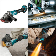 Esmerilhadeira Angular 180Mm Sem Fio 40V Resistência Água Motor BL Com Sistema AWS GA037GZ Makita