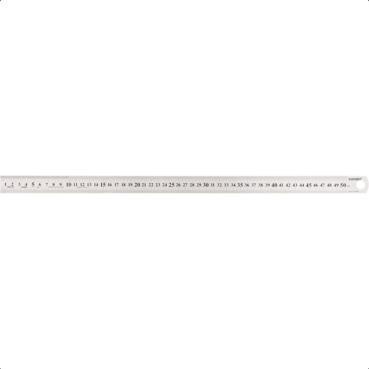 Escala de aço inox 600mm Vonder