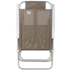Cadeira de Praia Reclinável em Alumínio Suporta até 120kg Prosa Bege Bel