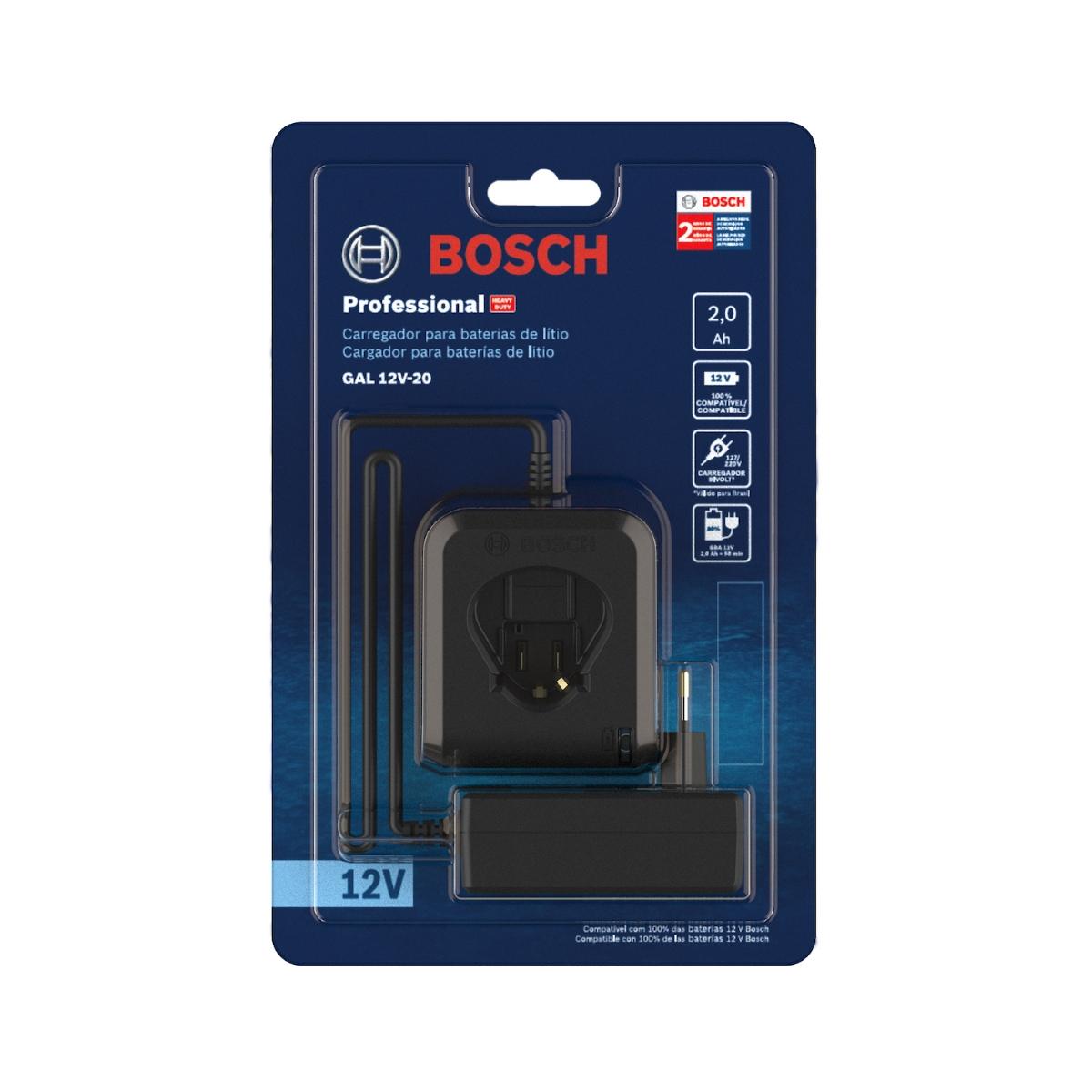 Carregador De Bateria Bosch Gal 12V-20 Bivolt