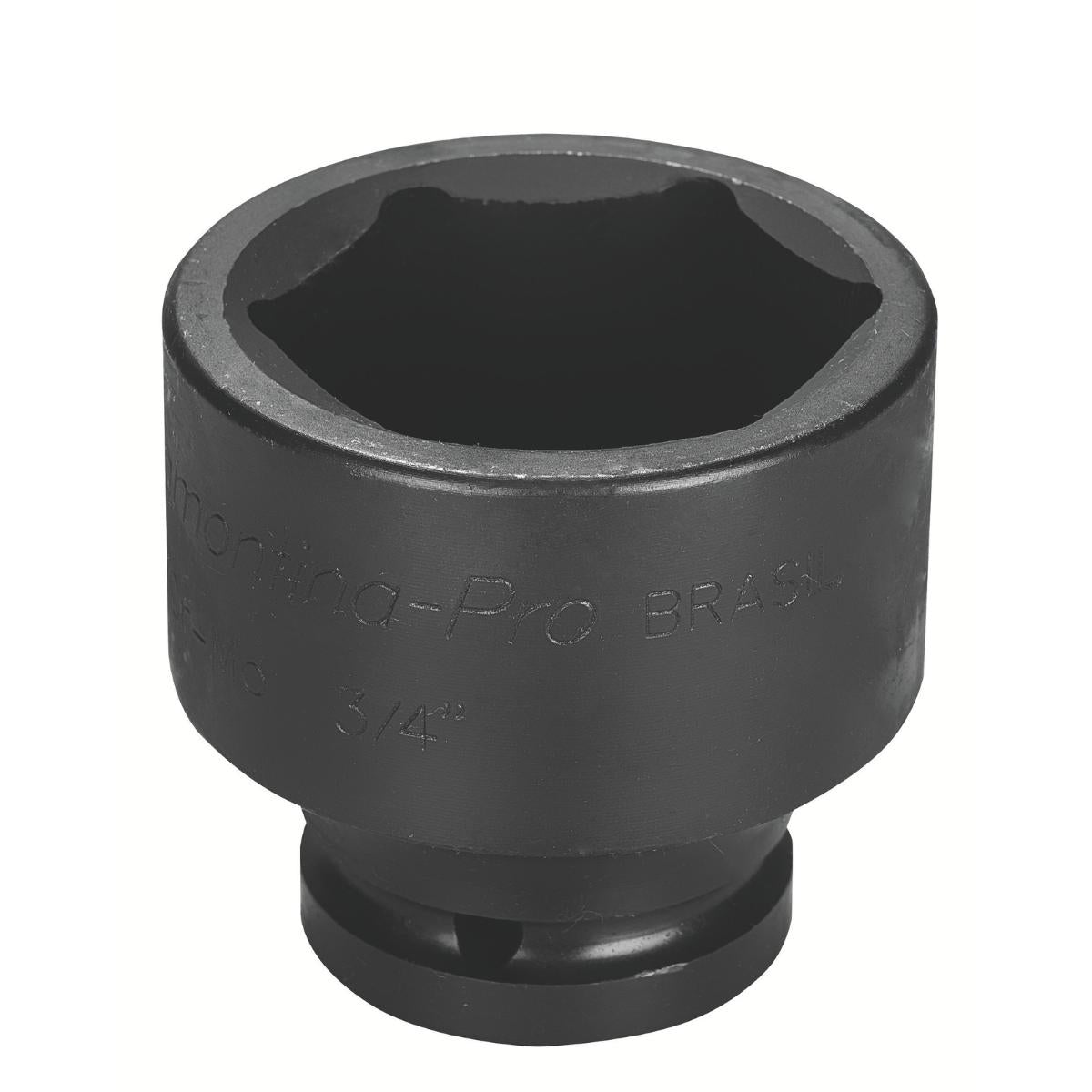 Soquete De Impacto Sextavado 1 1/2 3/4 Aço Cromo Molibdênio Hyper Drive DIN 3129 Tramontina PRO