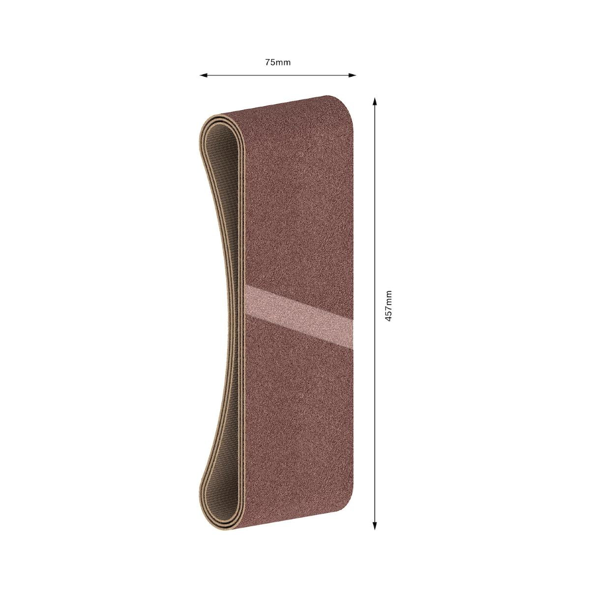 Cinta De Lixa Bosch Pro X440 75X457mm Grano 80 3Un