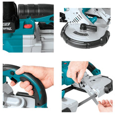 Serra Fita 120Mm Sem Fio 18V Portátil Com 2 Baterias Carregador Maleta Acessórios DPB180RFE Makita