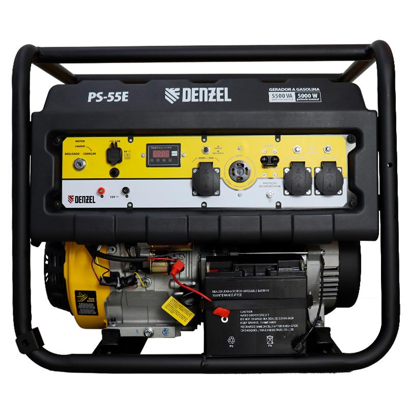 Gerador a Gasolina 7HP 25L Partida Elétrica 230V Denzel PS-55E