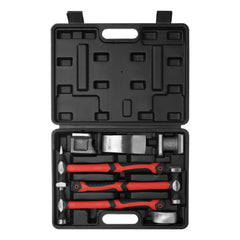 Jogo Chapeador Reparo Automotivo 3 Martelos 4 Tassos Maleta Plástica 7pcs MTX 1084555 Aço Ferramenta Temperado