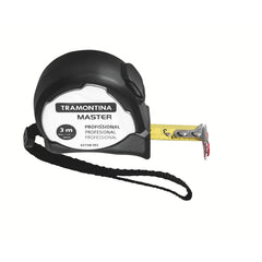 Trena Profissional 3m Magnética Aço Inox MASTER Alta Precisão Graduado em mm e polegadas Tramontina