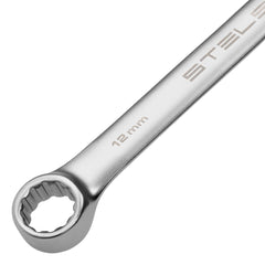 Chave Combinada Stels 12mm Aço Cromo-Vanádio 38-55 HRC 5° Inclinação Cromada