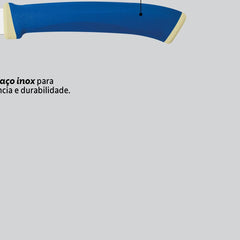 Faca Para Churrasco Tramontina Felice 5 Lâmina Aço Inox Fio Microsserrilhado Cabo Azul Polipropileno