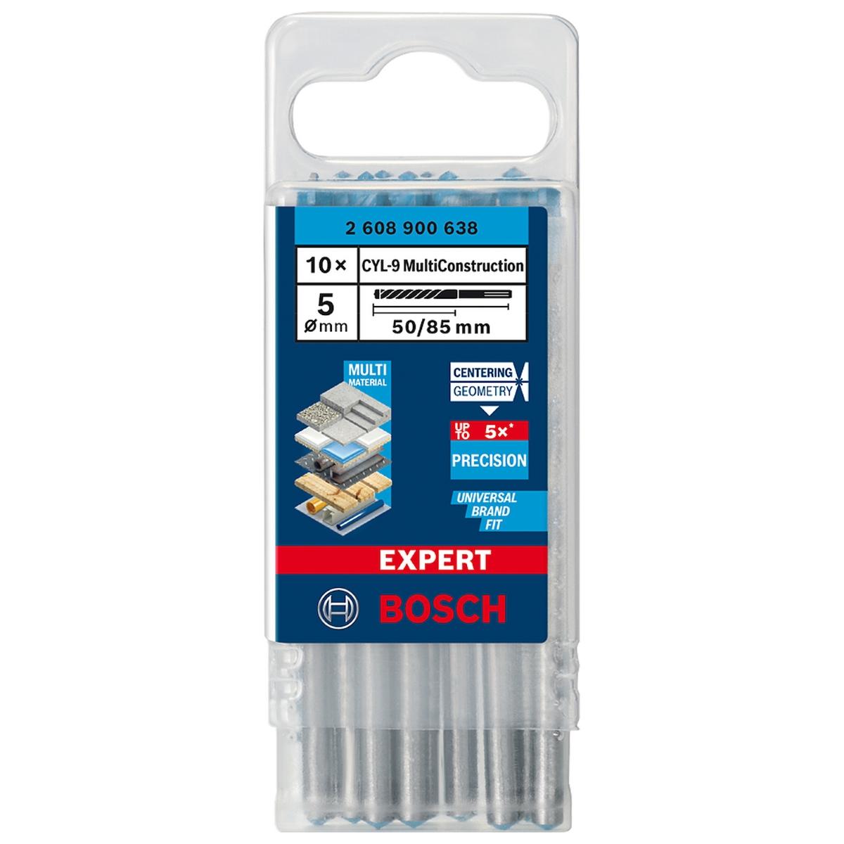 Broca Bosch Expert Cyl-9 Multiconstruction 5X50X85mm 10Pçs