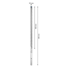 Broca Para Concreto Bosch Expert Sds Max-8X Ø18X400X540mm