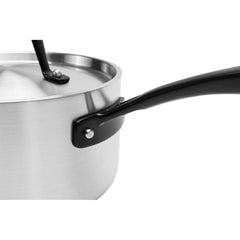 Panela Tramontina Grano Black Aço Inox Corpo Triplo 16 cm 1,7 L com Tampa e Cabo