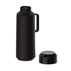 Garrafa Térmica Tramontina Exata 1 Litro Plástico Preto Com Ampola De Vidro Sistema 360 Graus