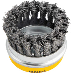Escova Copo 3'' Rosca M14 12500Rpm Aço Carbono Torcido Vonder