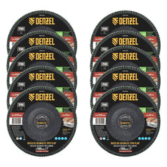 Disco Desbaste Tipo Flap Carboneto de Silício Grão 40 180mm 22,2mm Denzel 7407355 Para Esmerilhadeira