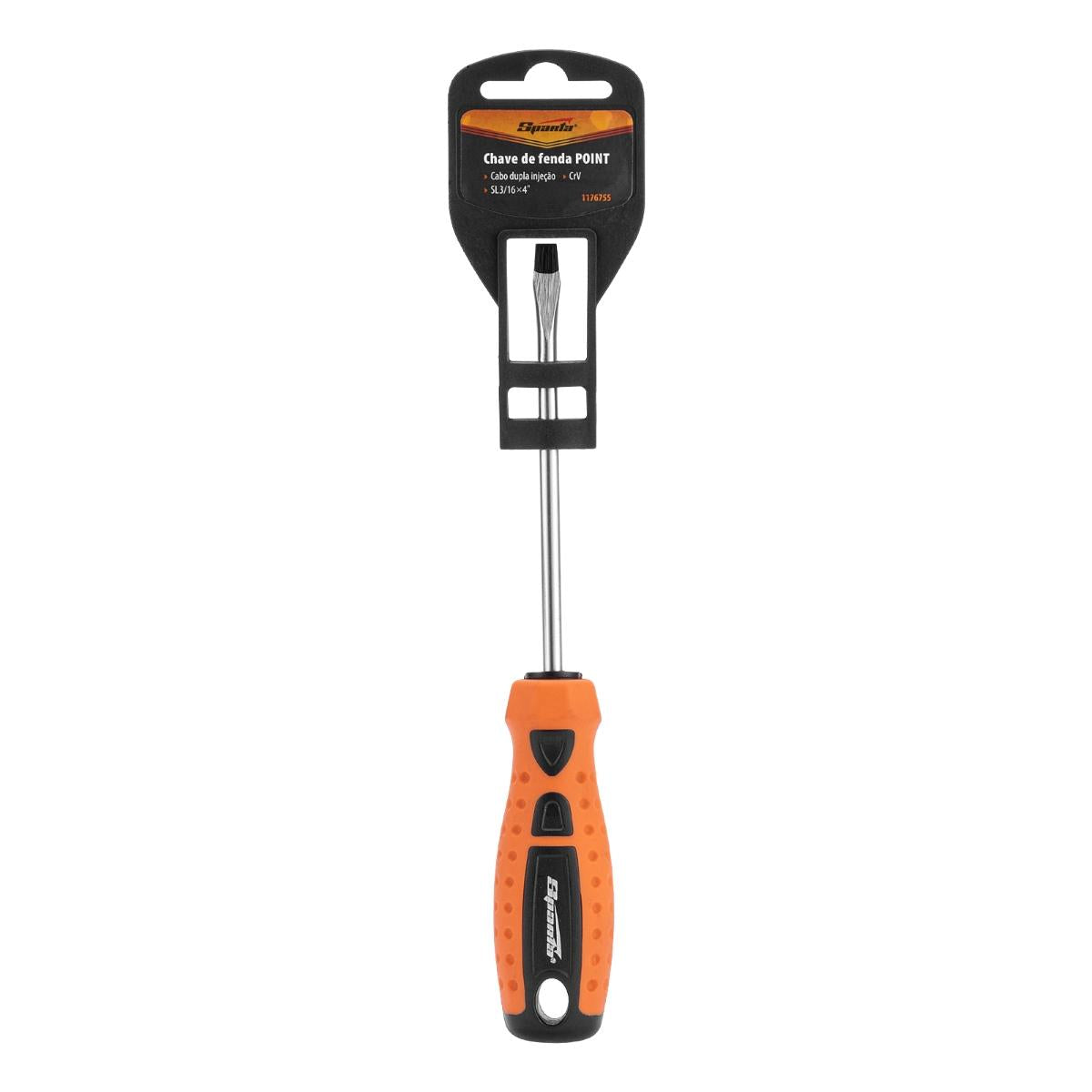Chave De Fenda Sl5 3/16X4 Pol 100mm Crv Cabo Emborrachado Sparta 1176755 Doméstico - Guimepa