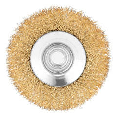 Escova Latonada Circular 100mm M14 MTX 746089 Para Esmerilhadeira Alta Durabilidade