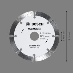 Disco Diamantado Bosch Multimaterial 110X20/16X10mm