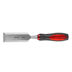 Formão Chanfrado Cabo Dupla Injeção Emborrachado 1/2'' 38mm MTX 245259 Aço Cromo-Vanádio 65 HRC