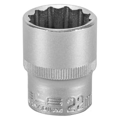 Soquete Estriado Stels 22mm 1/2'' Aço CrV com Encaixe Preciso
