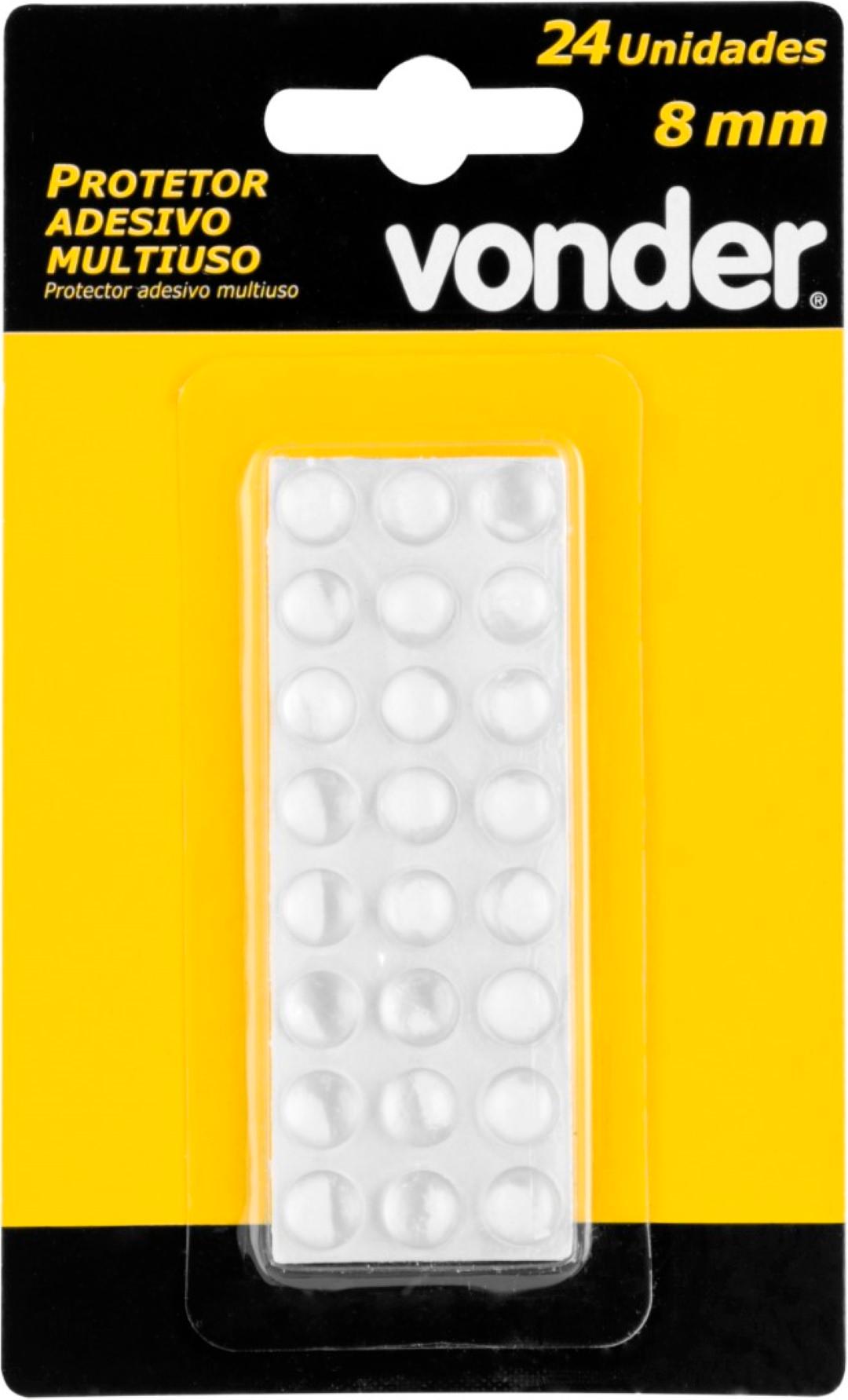 Protetor Adesivo Multiuso 8 mm com 24 peças Vonder