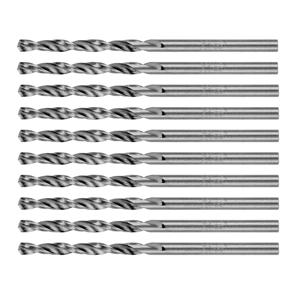 Broca Aço Rápido Standard para Metal 10 Unidades 1/8'' HSS Ângulo 118 Graus Kit MTX