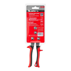 Tesoura Para Chapa Corte Direito 250mm (10'') Aço 45 Cabo Dupla Injeção Trava Segurança MTX 783329