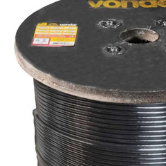 Cabo Aço AF 1/8'' 6X19M Galvanizado Plastificado Preto 500m Vonder Resistência 1770 N/mm²