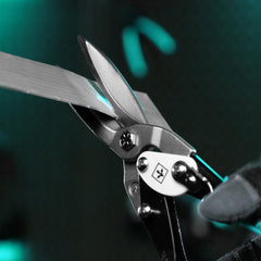 Tesoura Para Chapa Bico Longo 290mm Aço Cromo Molibdênio 1.2mm 0.7mm Corte Reto