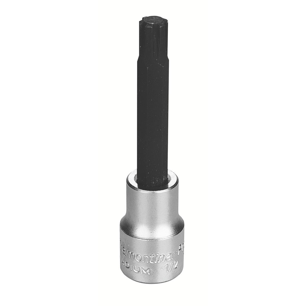 Soquete Aço Cromo Vanádio Ponta Ribe Longa 10mm 1/2'' Tramontina PRO Alta Resistência