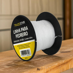 Linha Pedreiro Nylon 1,2 MM x 50 Metros Trançada Tradestar