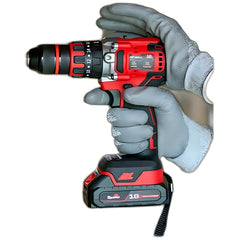 Furadeira e Parafusadeira Impacto Bateria Toyama TBT18ID13-KC 18V 13mm Motor Brushless Kit Carregador Maleta Profissional