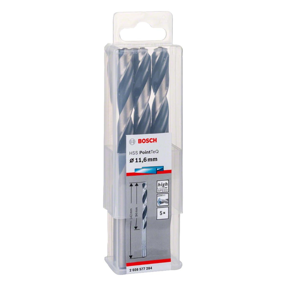 Broca Metal Bosch Aço Rápido Hss-Pointteq 11,6mm 5 Peças