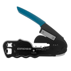 Alicate Crimpador RJ11/12 RJ45 Emborrachado Aço SK5 Decapador Cortador Gross