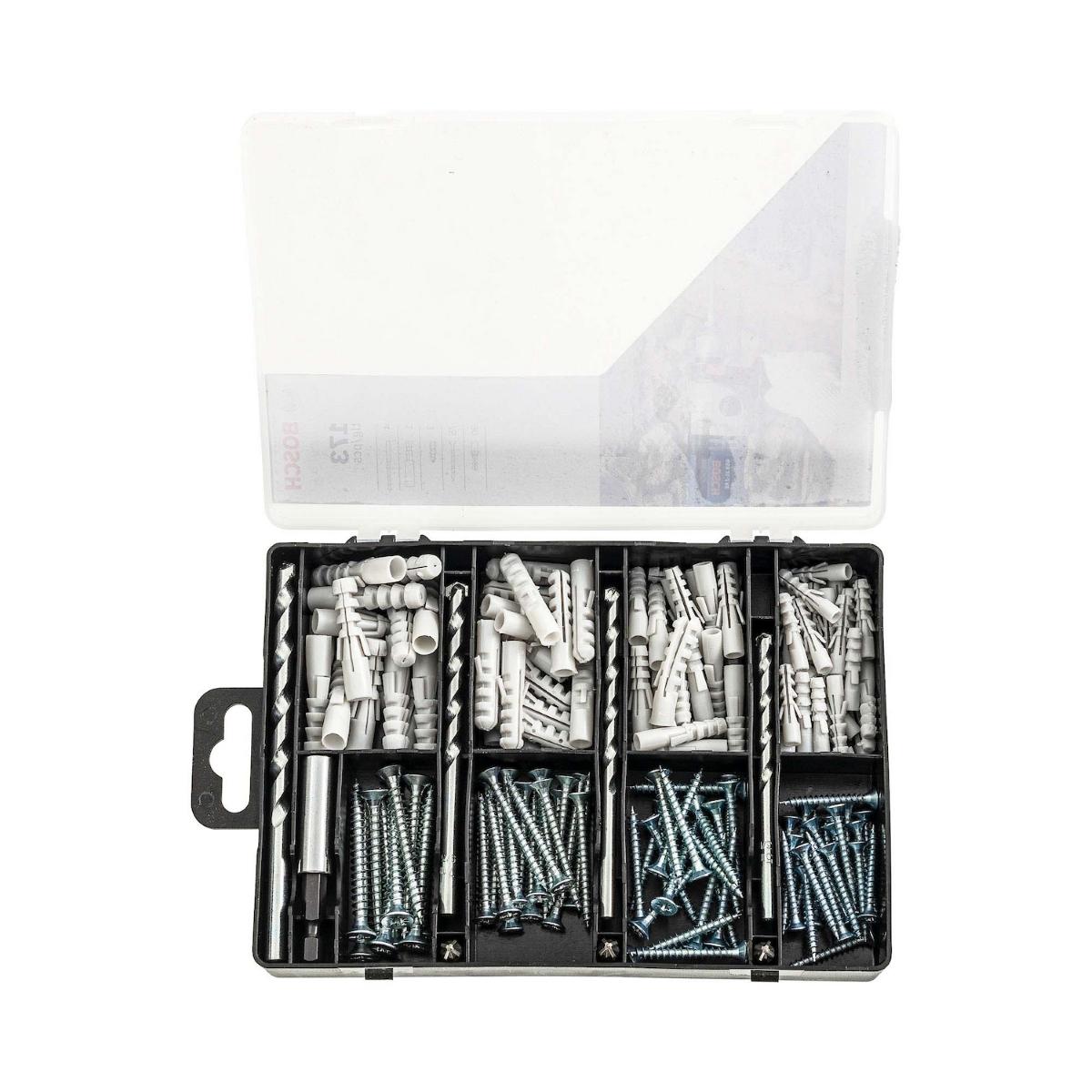 Kit Fixação Bosch C/Brocas Pontas Parafusos E Pregos 173Pçs